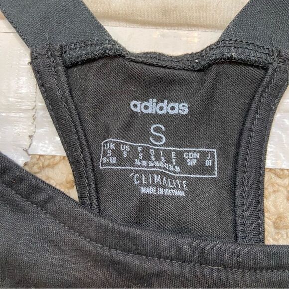 Adidas Ladies Brilliant Basics Solid Black Tank Top Size Small - Picture 13 of 13
